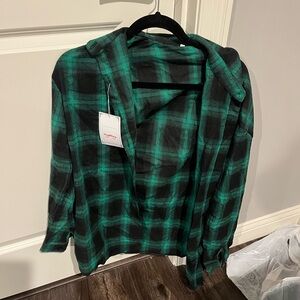 Green and Black Plaid flannel